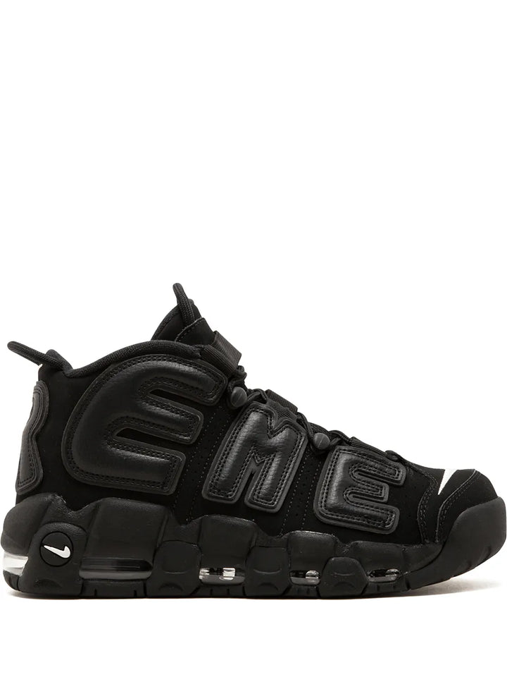 X Supreme Air More Uptempo Suptempo Black Sneakers
