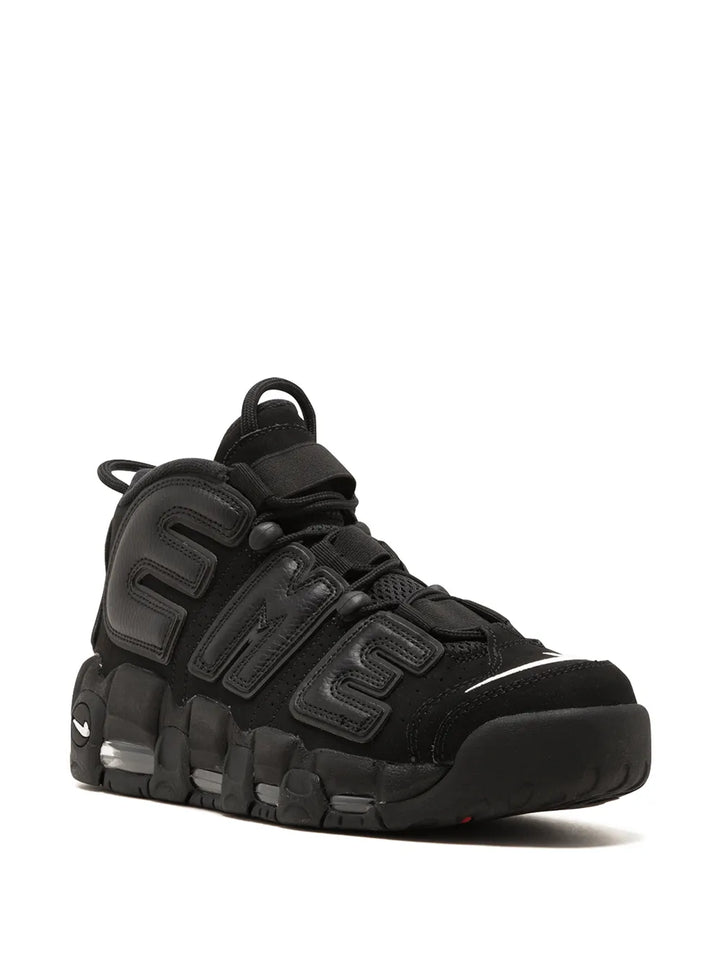 X Supreme Air More Uptempo Suptempo Black Sneakers
