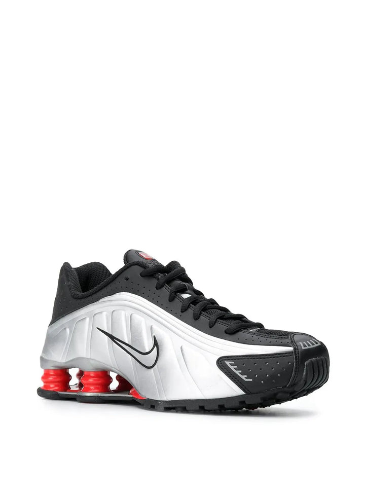 Shox R4 Black/Metallic Silver Sneakers