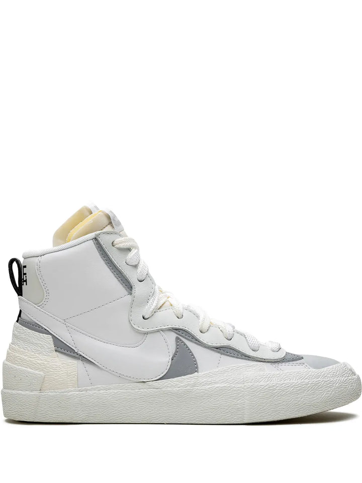 X Sacai Blazer Mid Triple White Sneakers
