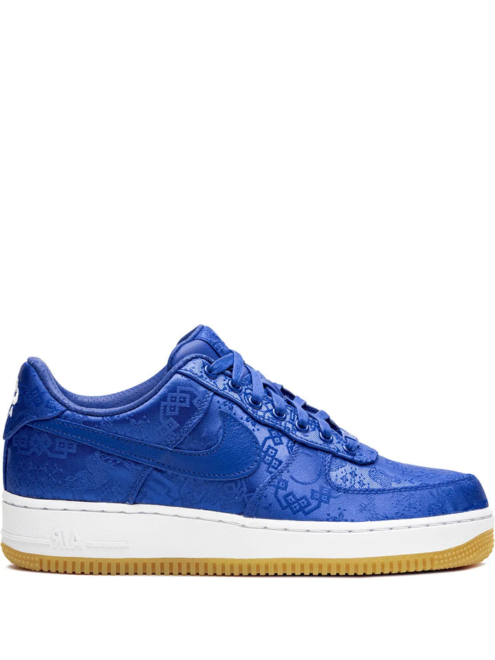 X Clot Air Force 1 Prm Blue Silk Sneakers