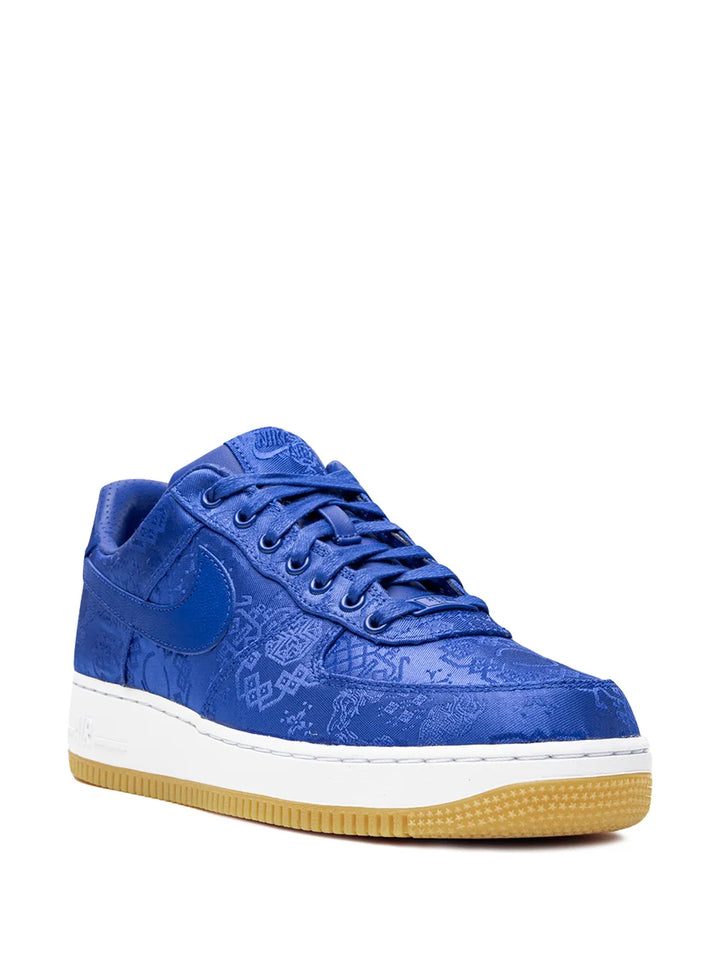 X Clot Air Force 1 Prm Blue Silk Sneakers