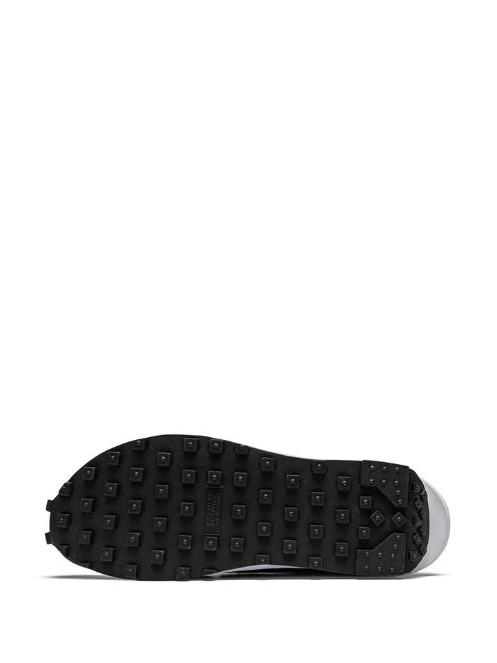 X Sacai Ldwaffle Black Nylon Sneakers
