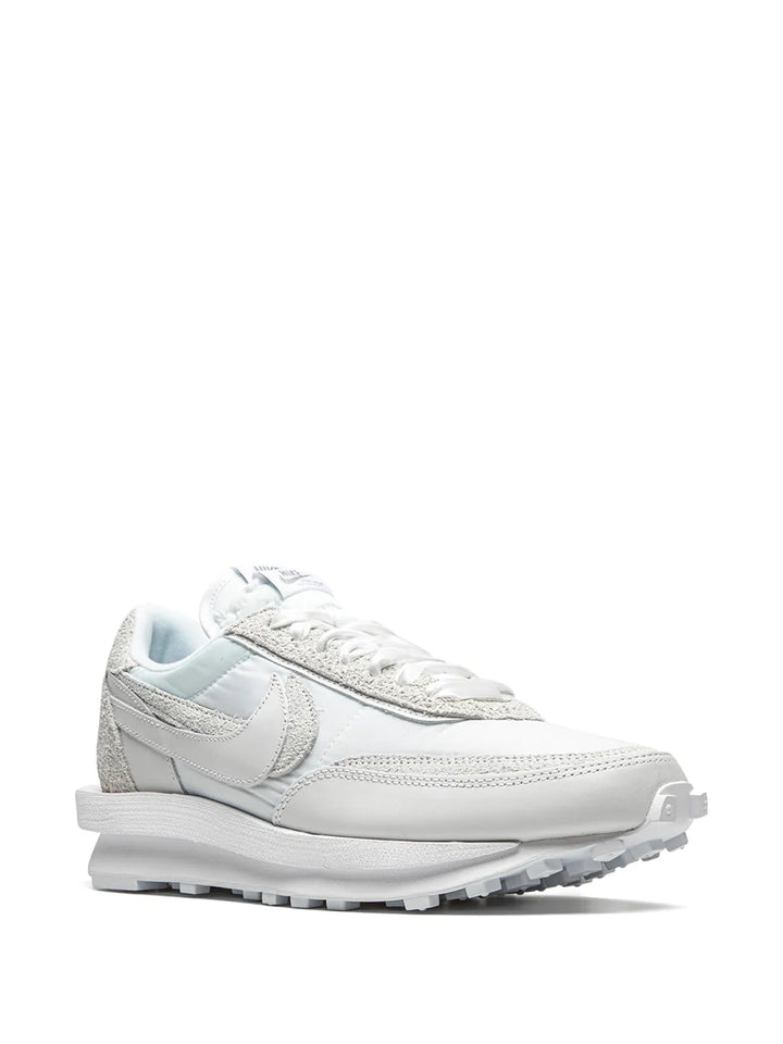 X Sacai Ldwaffle White Nylon Sneakers