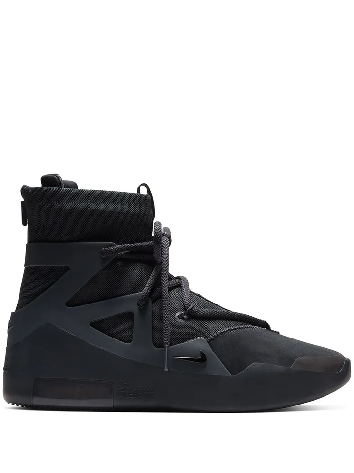 X Fear Of God Air 1 Triple Black Sneakers