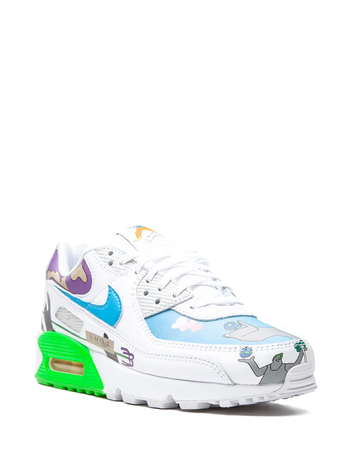 X Ruohan Wang Flyleather Air Max 90 Qs Sneakers