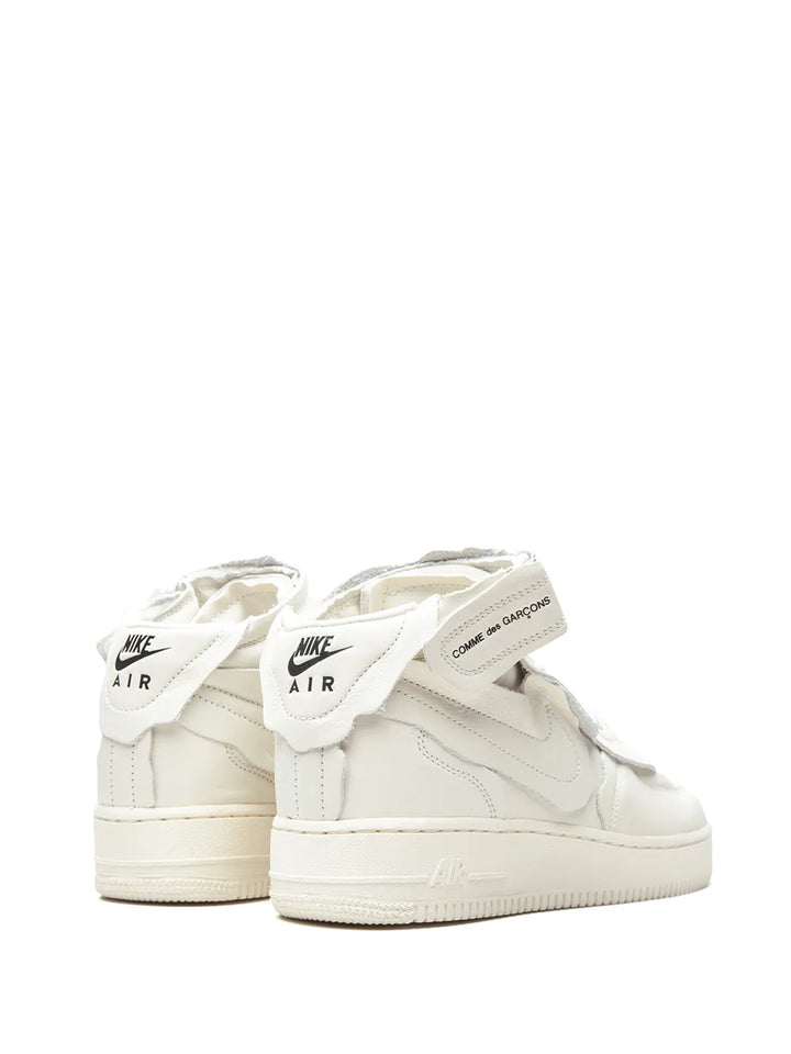 X Comme Des Gar n Air Force 1 Mid White Sneakers