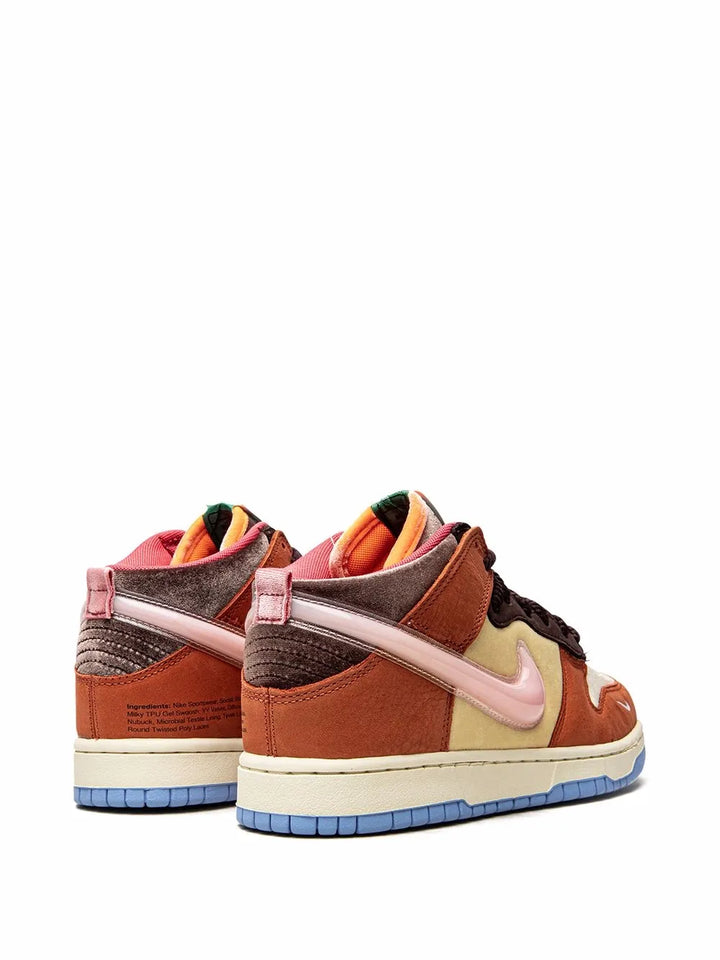 X Social Status Dunk Mid Chocolate Milk Sneakers