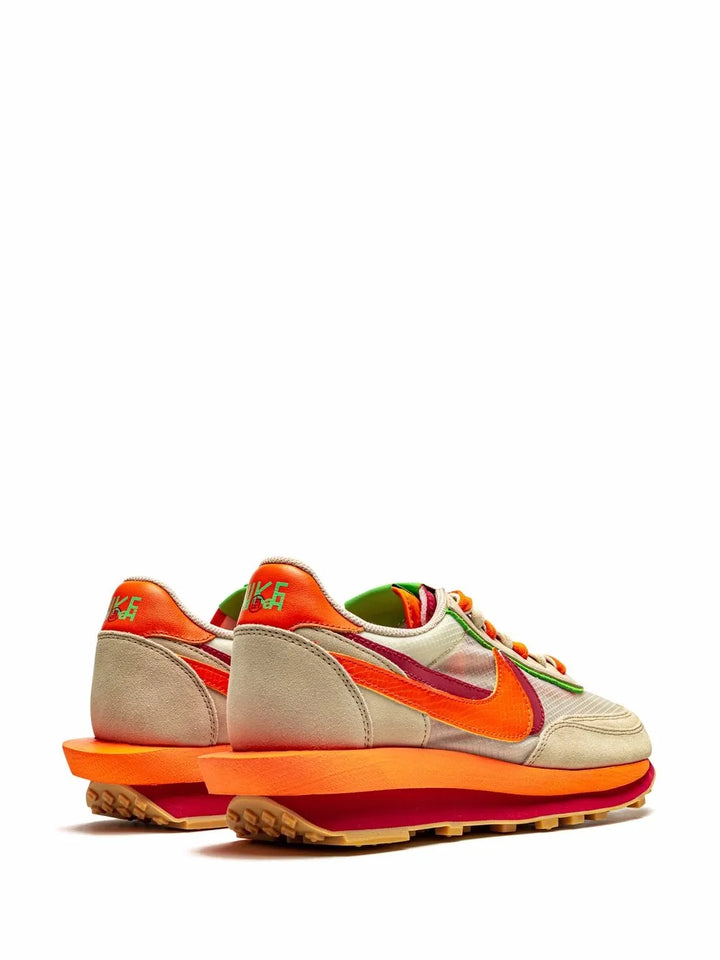 X Sacai X Clot Ldwaffle Net Orange Blaze Sneakers