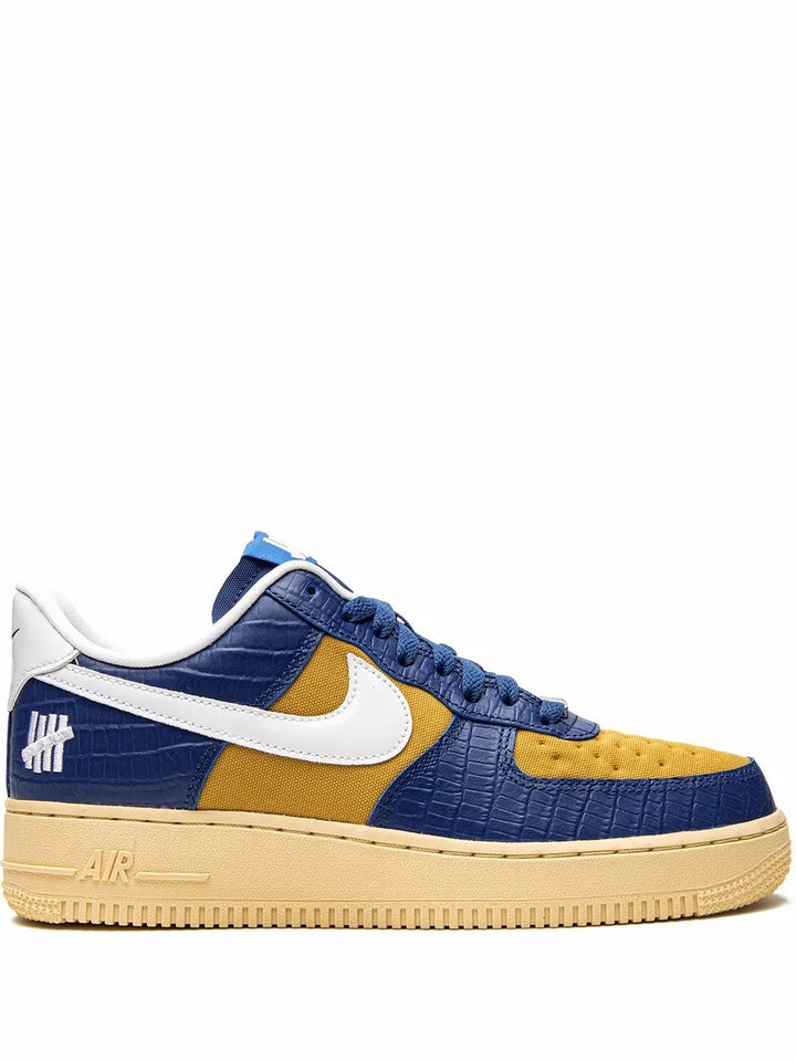 X Undefeated Air Force 1 Low Blue Croc Sneakers