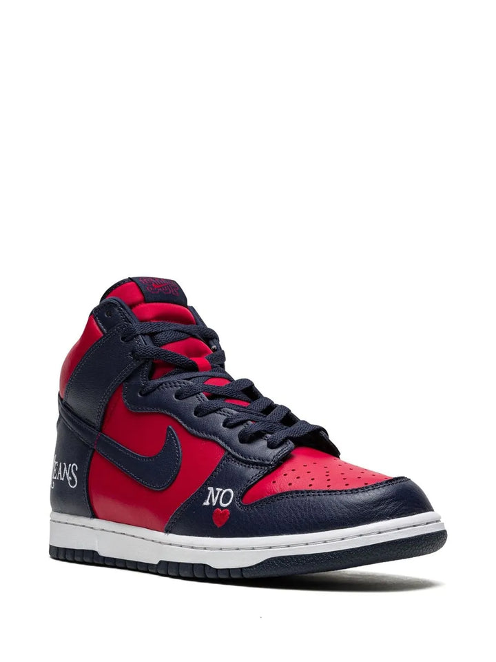 X Supreme Sb Dunk High By Any Means Navy/Red Sneakers