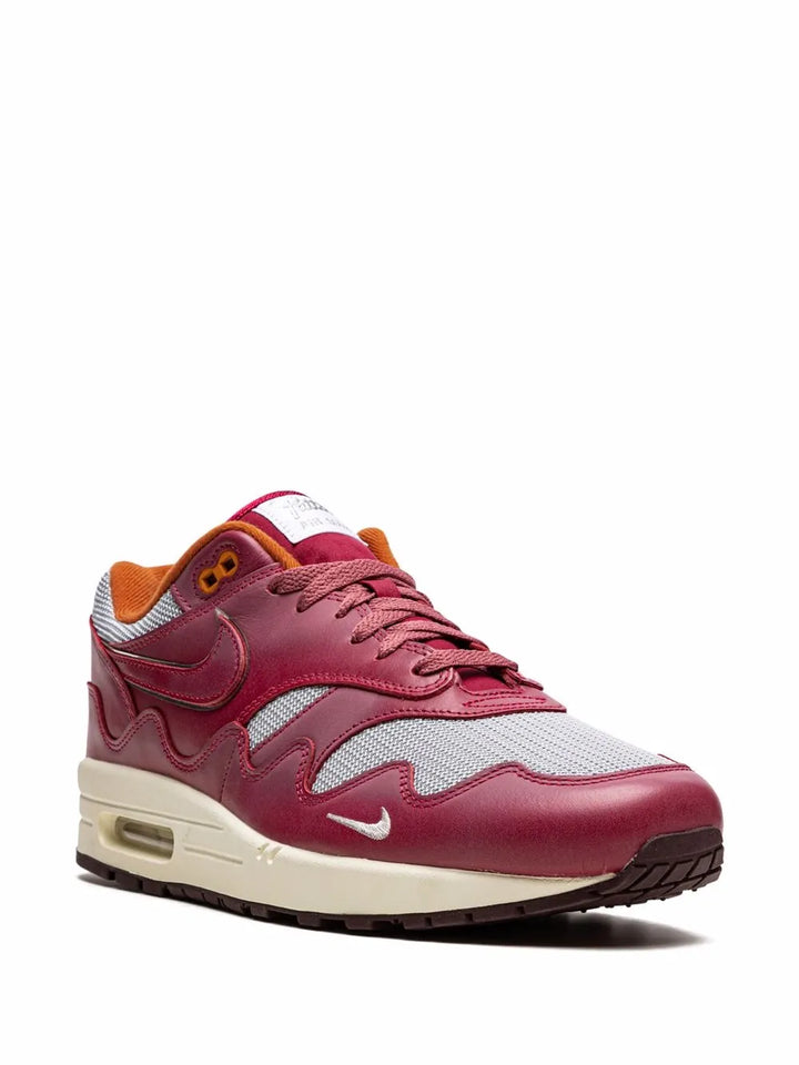 X Patta Air Max 1 Rush Maroon Sneakers