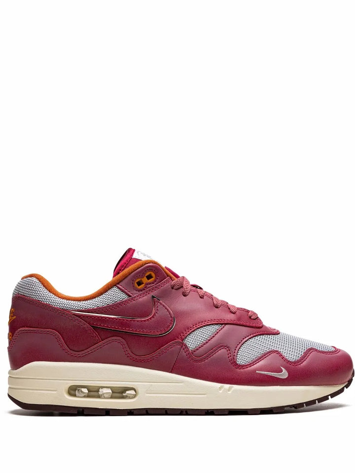 X Patta Air Max 1 Rush Maroon Sneakers