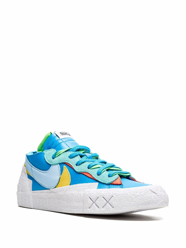 X Kaws X Sacai Blazer Low Blue Sneakers