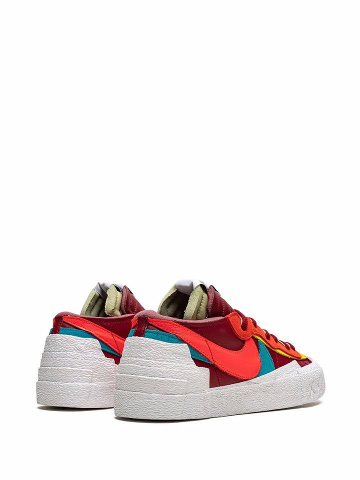 X Kaws X Sacai Blazer Low Red Sneakers