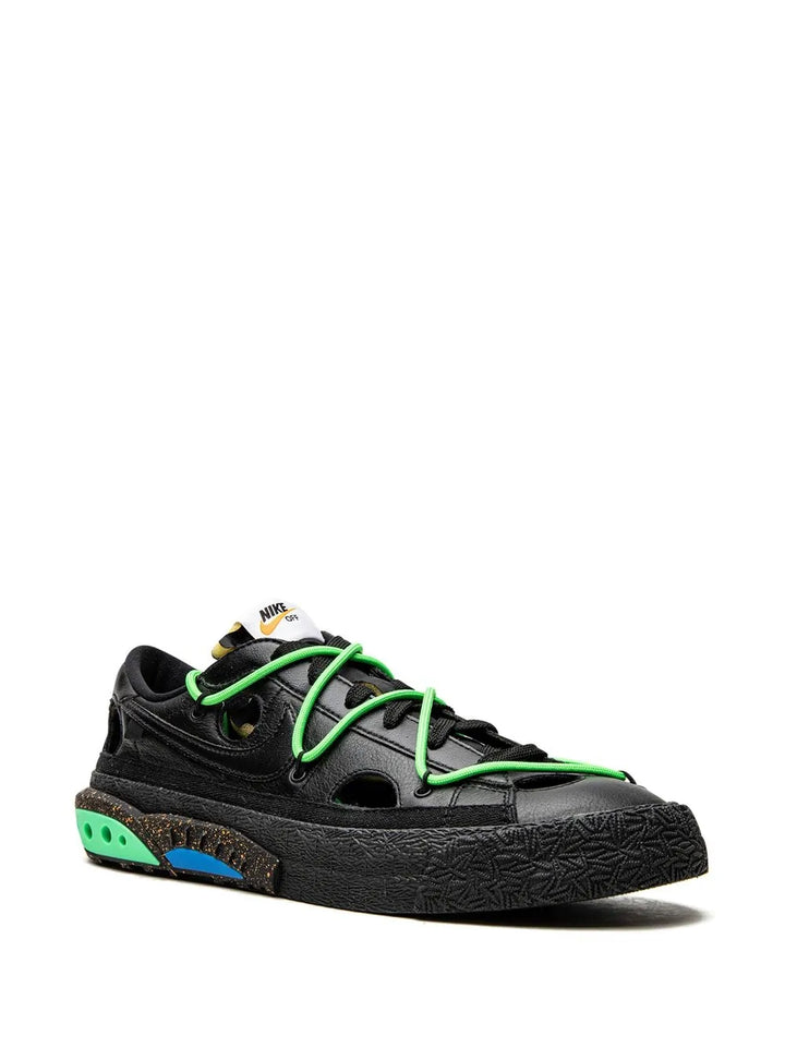 X Off-White Blazer Low Black/Electro Green Sneakers