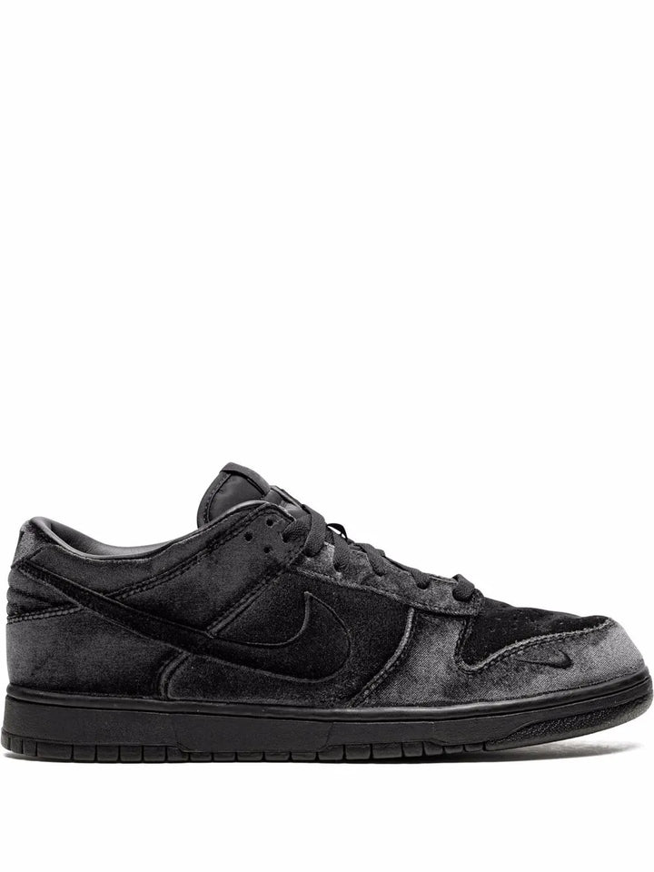 X Dover Street Market Dunk Low Triple Black Velvet Sneakers