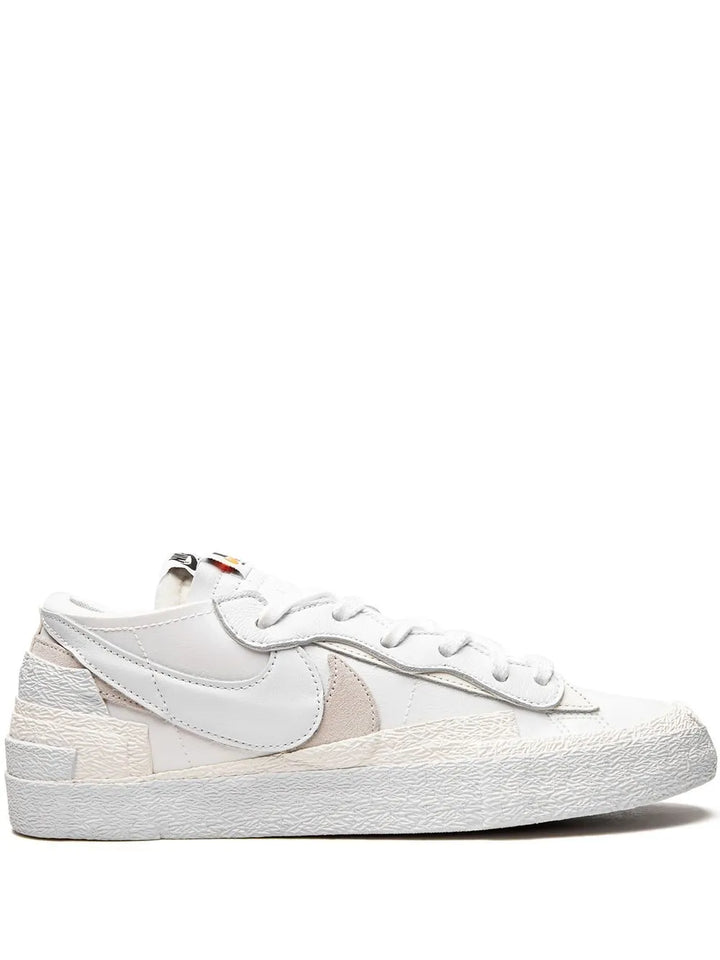 X Sacai Blazer Low White Patent Leather Sneakers