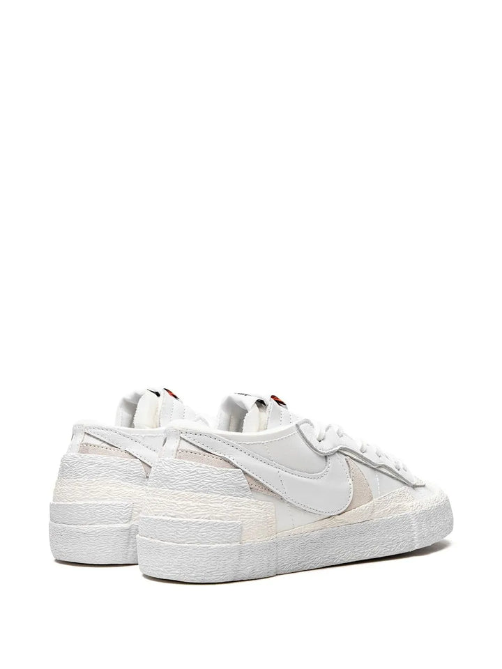 X Sacai Blazer Low White Patent Leather Sneakers