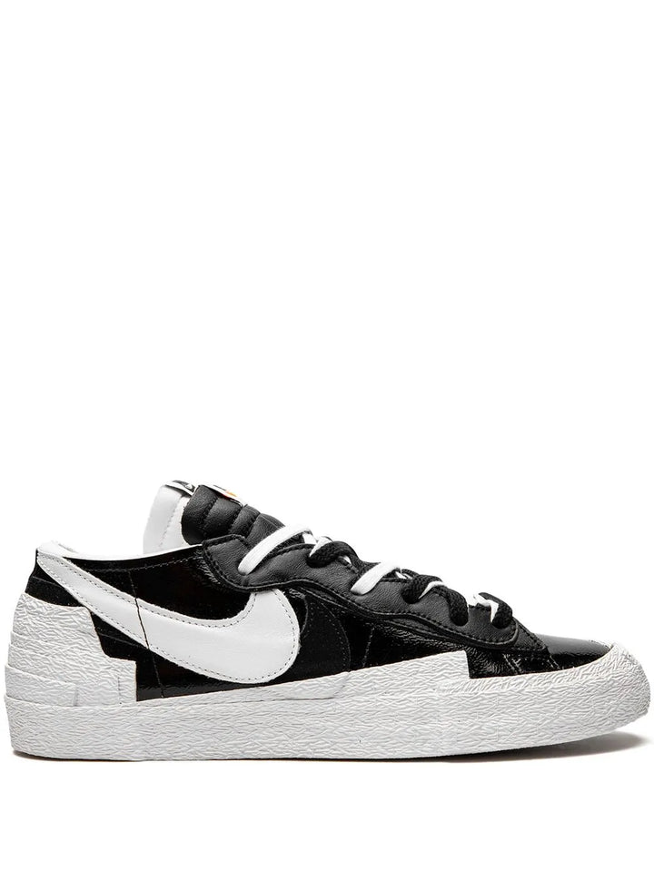 X Sacai Blazer Low Black Patent Leather Sneakers