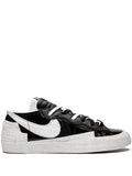 X Sacai Blazer Low Black Patent Leather Sneakers