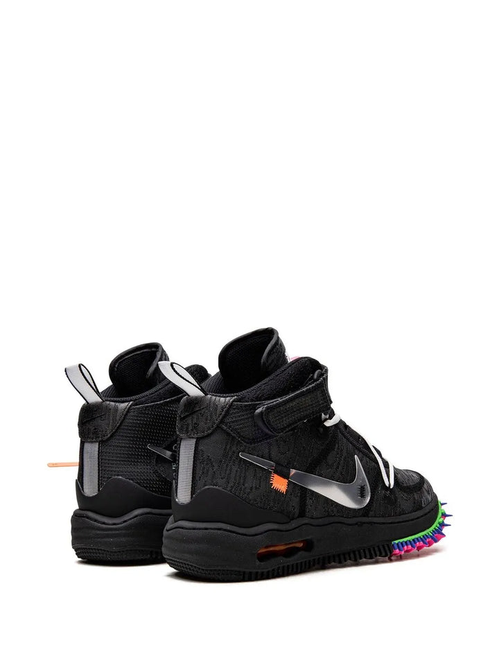 X Off-White Air Force 1 Mid Black Sneakers