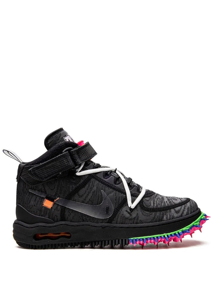X Off-White Air Force 1 Mid Black Sneakers