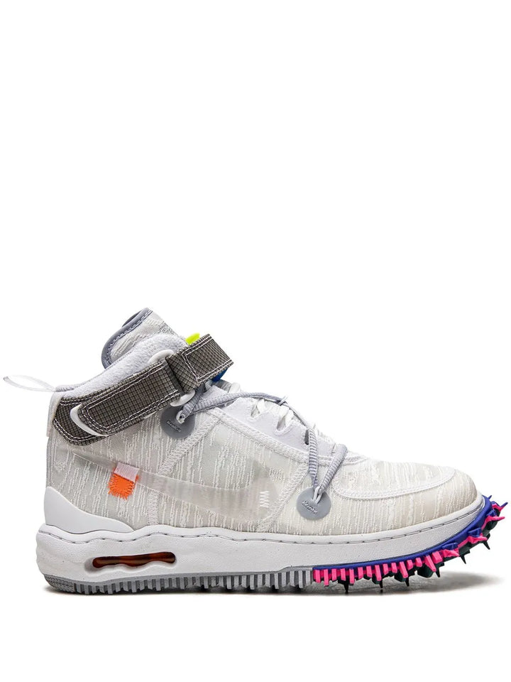 X Off-White Air Force 1 Mid White Sneakers