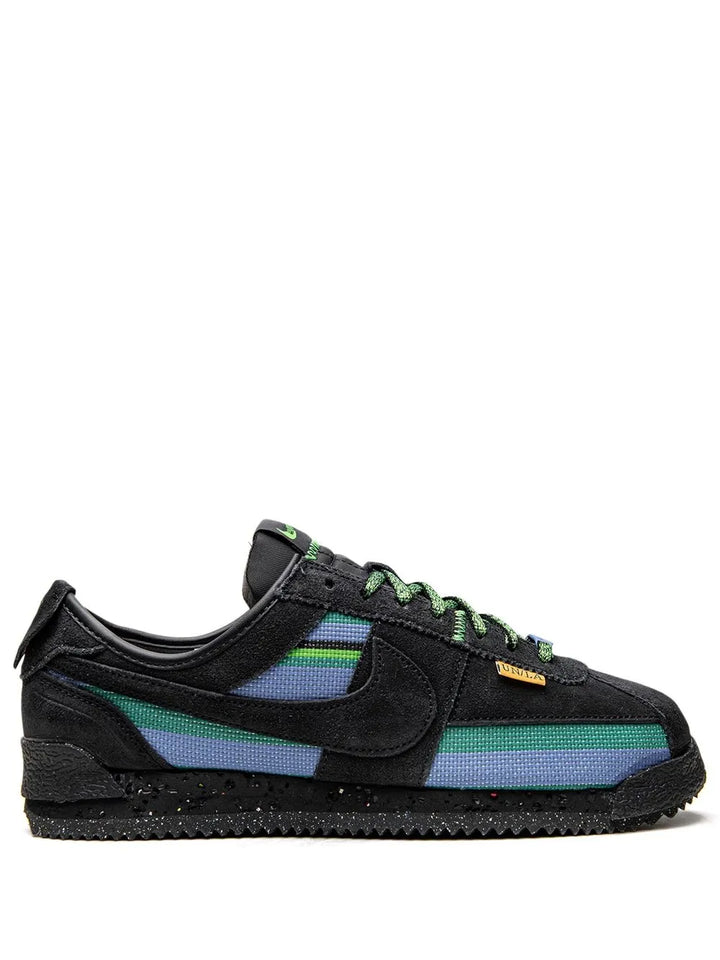 X Union Cortez Black/Blue Sneakers