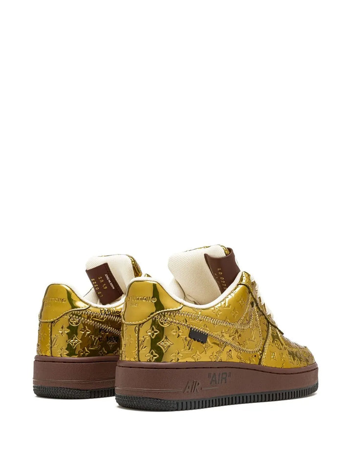 X Louis Vuitton Air Force 1 Low Virgil Abloh - Metallic Gold Sneakers