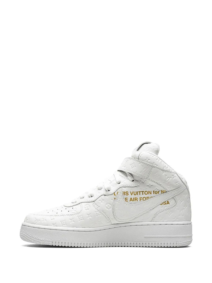 X Louis Vuitton X Virgil Abloh Air Force 1 Mid White/White Sneakers