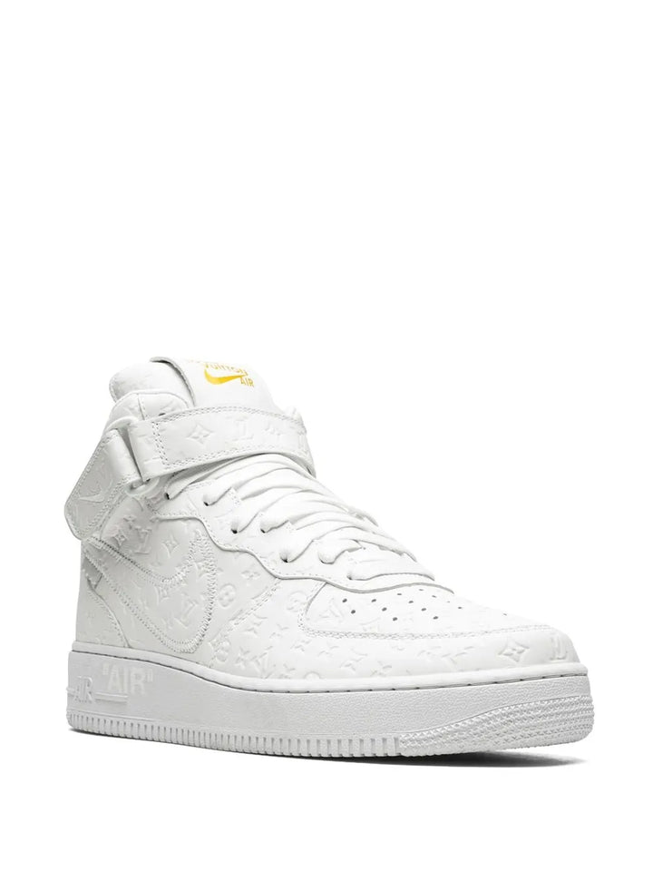 X Louis Vuitton X Virgil Abloh Air Force 1 Mid White/White Sneakers