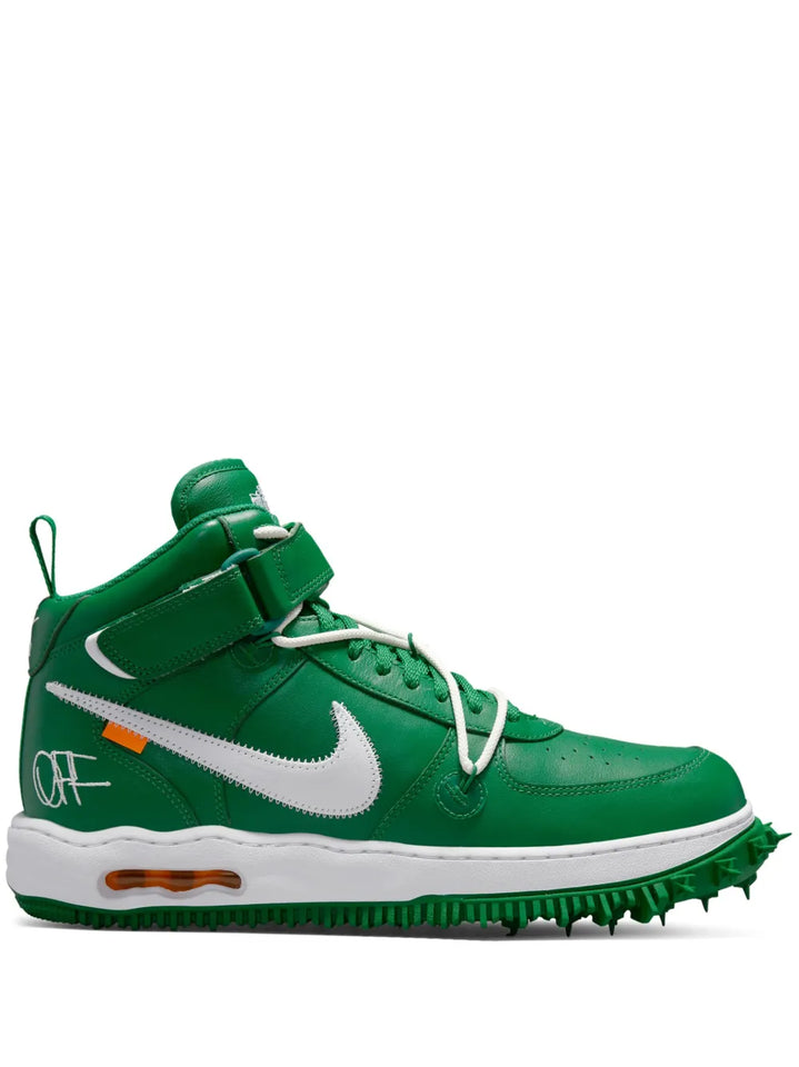 X Off-White Air Force 1 Mid Pine Green Sneakers