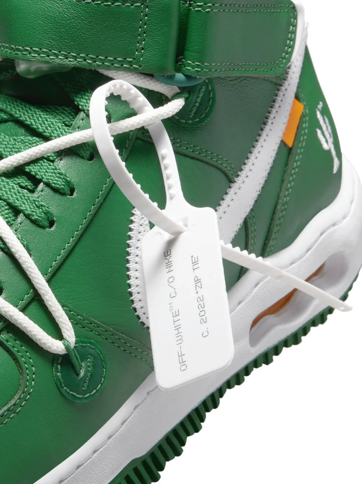 X Off-White Air Force 1 Mid Pine Green Sneakers