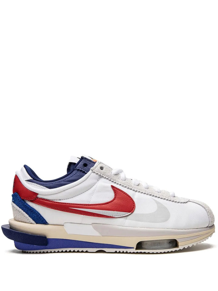 X Sacai Cortez 4.0 White/Red/Blue Sneakers