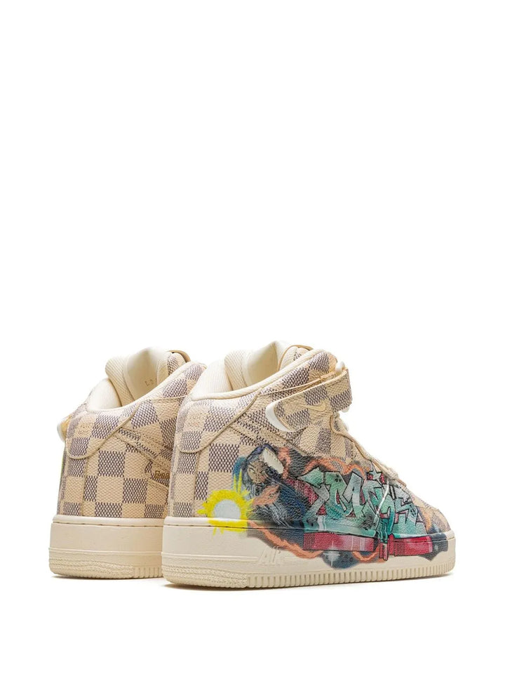 X Louis Vuitton Air Force 1 Mid Virgil Abloh - Graffiti Sneakers
