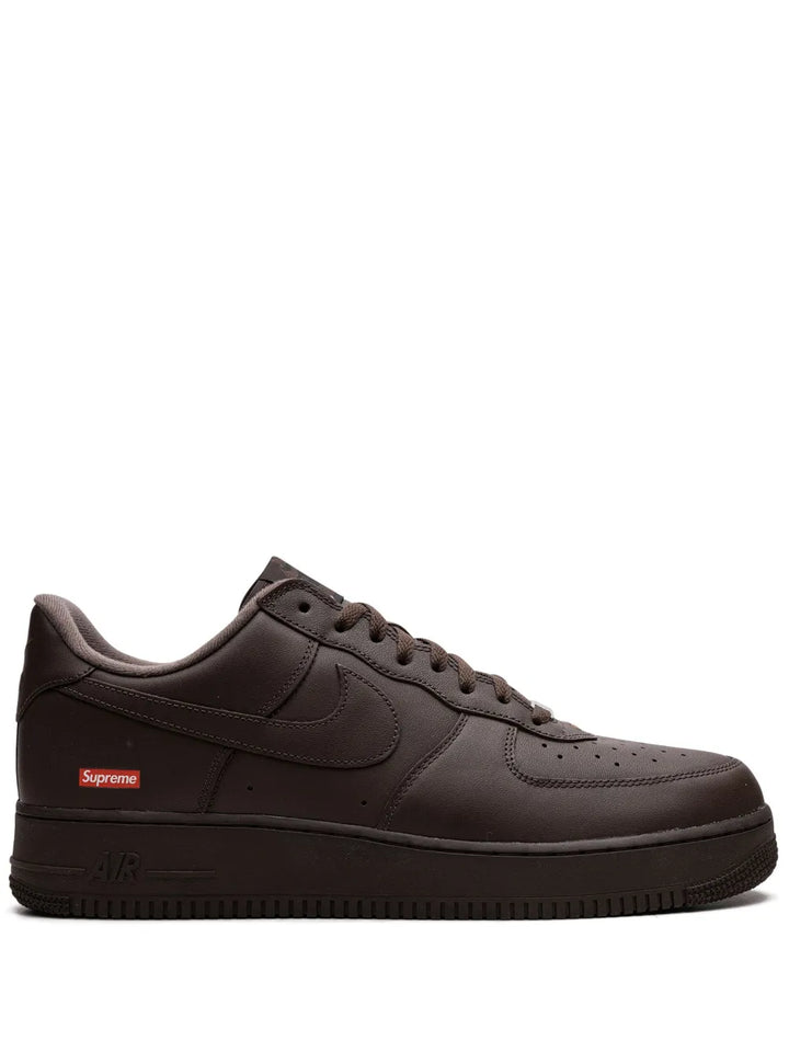 X Supreme Air Force 1 Brown Sneakers