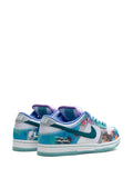 X Futura Laboratories Sb Dunk Low Bleached Aqua Sneakers